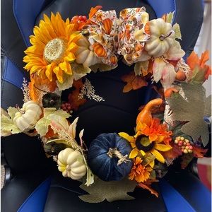 Handmade 16 in fall wreath